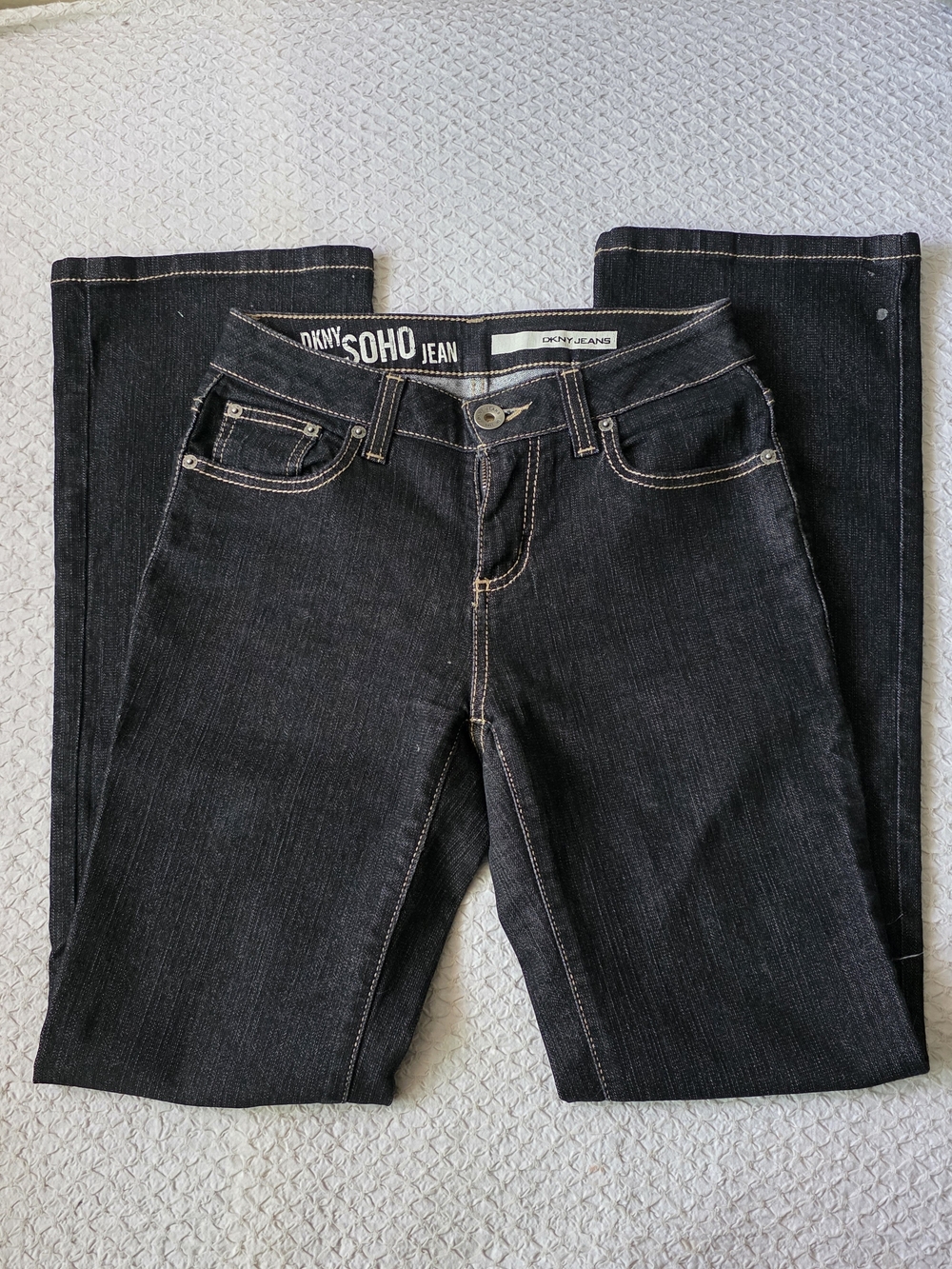 DKNY Soho Straight Leg Black Women's Jeans Size 2S/C